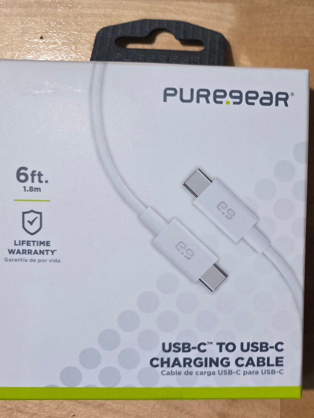 Pure Gear White USB-C to USB-C 6ft Charging Cable